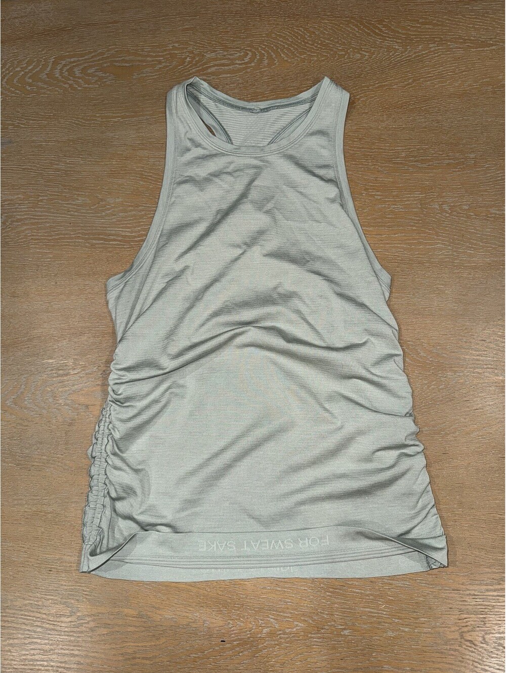 LULULEMON ATHLETICA Swiftly Speed Tank Cinch Size 6 Jade Grey